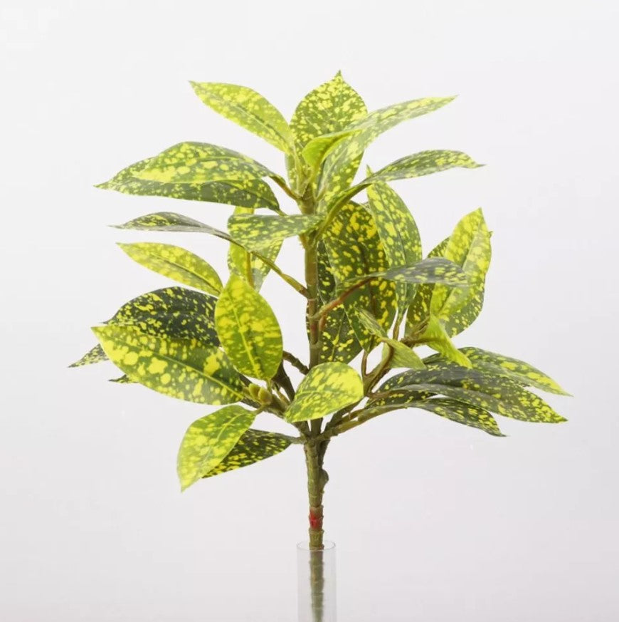 Artificial Ficus Plant Small Croton Plants Unpotted Fake Shrubs Plants Real Touch Faux Greenery outdoor Indoor