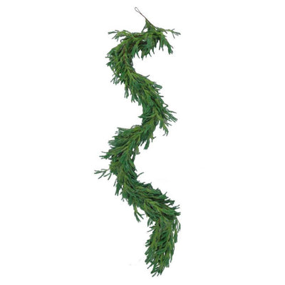 9FT Artificial Norfolk Pine Garland – Realistic Christmas Greenery, Lush Green Pine Garland for Table, Mantel, Wall, Indoor & Outdoor Holiday Decoration