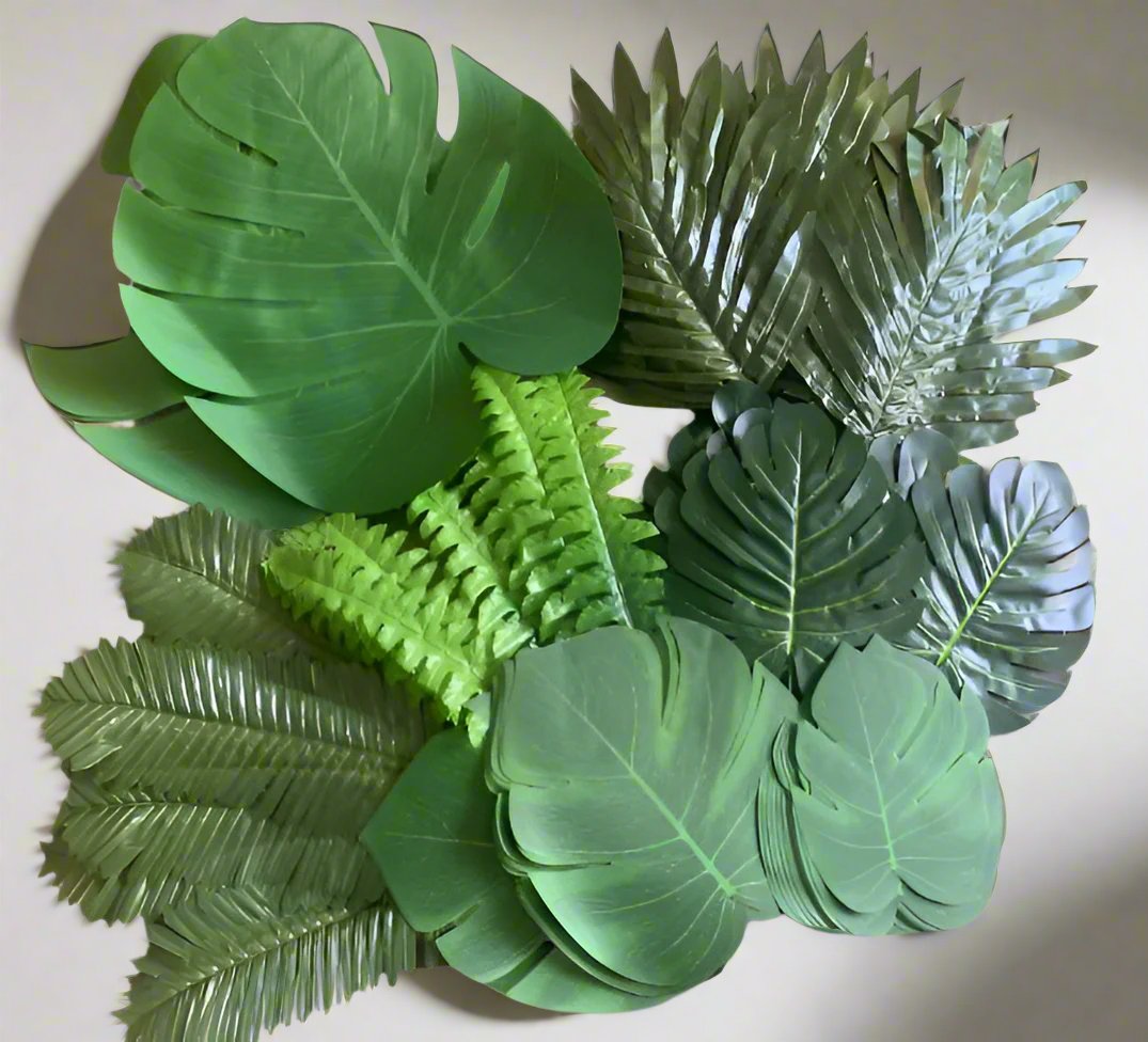 60pcs Artificial Tropical Palm Leaves