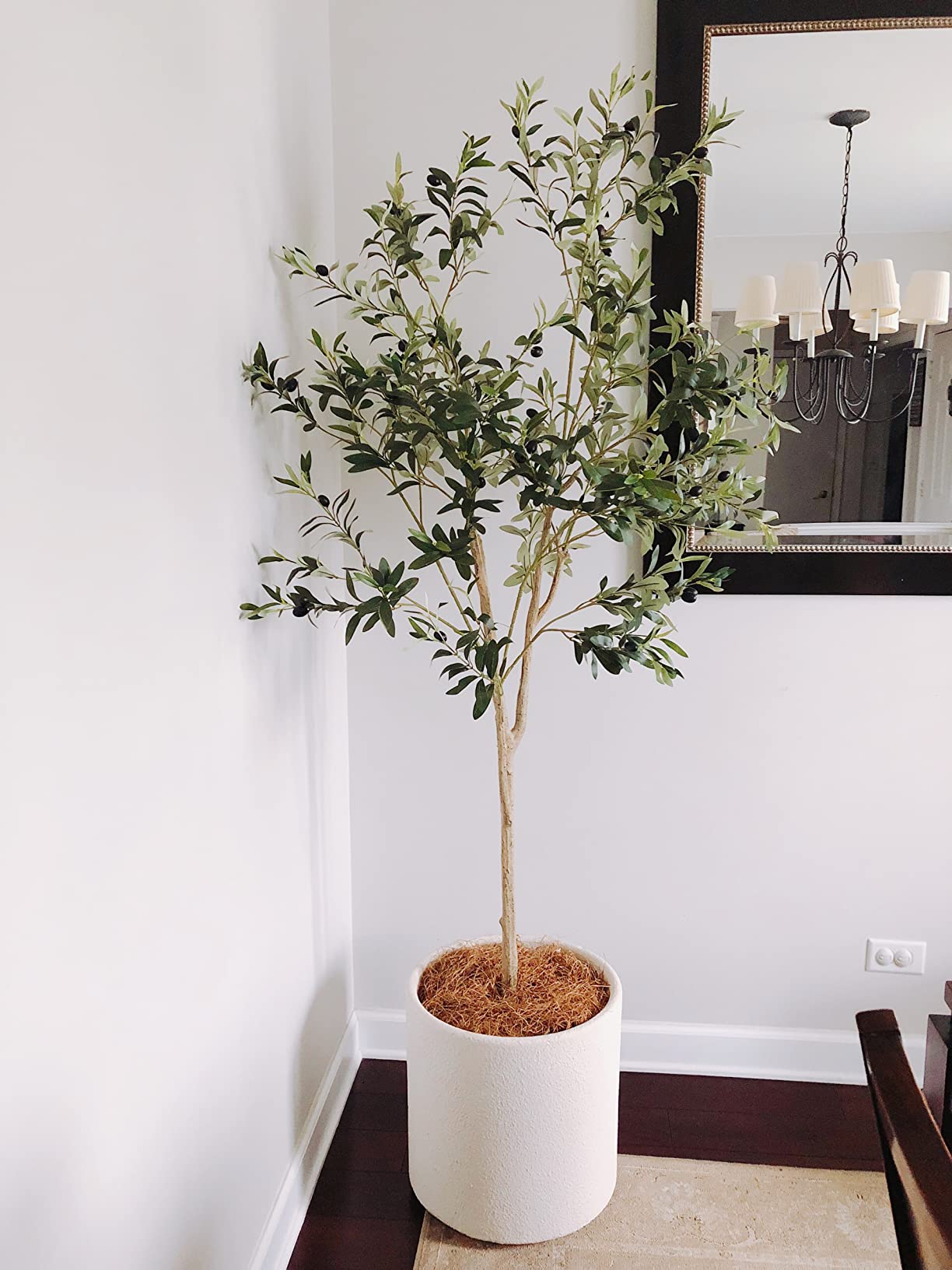 Artificial Olive Tree in Pot, Tall Fake Olive Trees for Indoor Faux Olive Plants for Home Decor