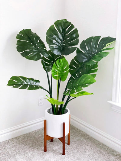 4FT Artificial Monstera Fake Tropical Tree in Pot Large Faux Plants Indoor Outdoor Home, Office, Living Room Decor