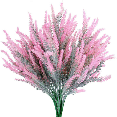 6/8/12 Bundles Artificial Lavender  Red Flowers Silk Lavender Lavender Bouquet Wedding Decor Red