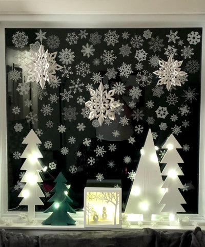 3D Hanging Snowflakes Large Paper Snowflakes Winter Wonderland Snowflakes Party Decorations Hanging Paper Centerpieces for New Year