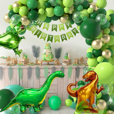 Dinosaur Birthday Party Decorations, Dino Balloon Garland Arch Kit T-Rex Balloons for Jurassic Theme Birthday Party Decor