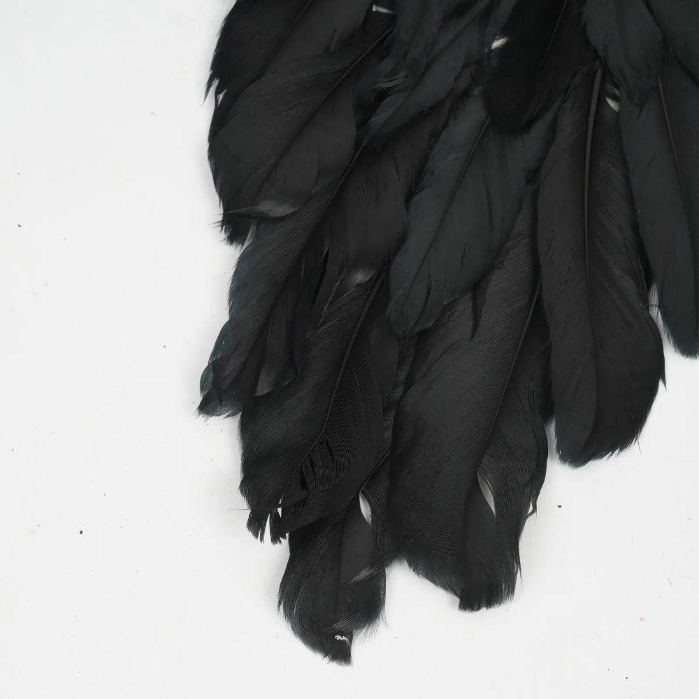 Angel Feather Wings Black Cosplay Costume Accessories Teens Woman Adult Halloween Party Costumes