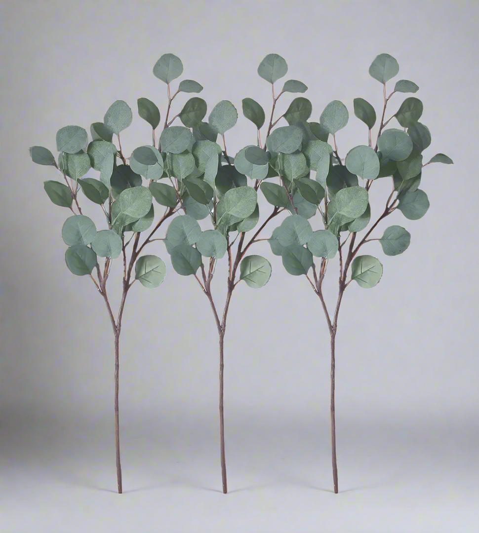 3pcs Artificial Eucalyptus Leaves Stems