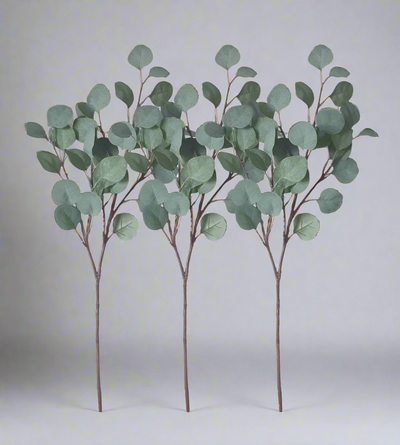 3pcs Artificial Eucalyptus Leaves Stems