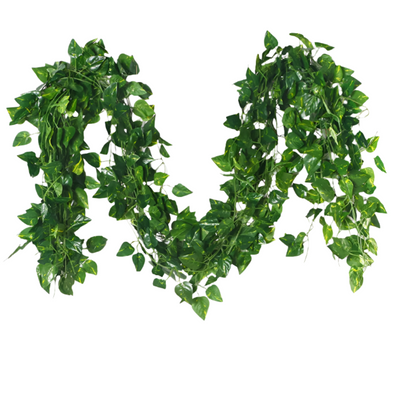 12Pack 84feet Artificial Ivy Greenery Fake Ivy Leaves Garland Hanging Vine Plants Home Party Wall Decor Wedding Decoration Silk Green Vines