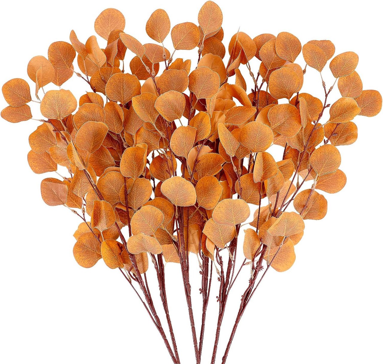 4pcs Fall Stems Artificial Eucalyptus Leaves Artificial Autumn Branches Table Centerpiece