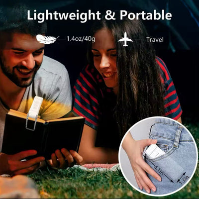 Reading Light, USB Rechargeable Book Light for Reading in Bed, Reading Lamp Clip On Gift for Reading Lovers