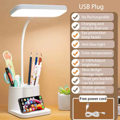 LED Desk Lamp Rechargeable Reading Lamp Flexible Table Lamp for Bedside Office Home