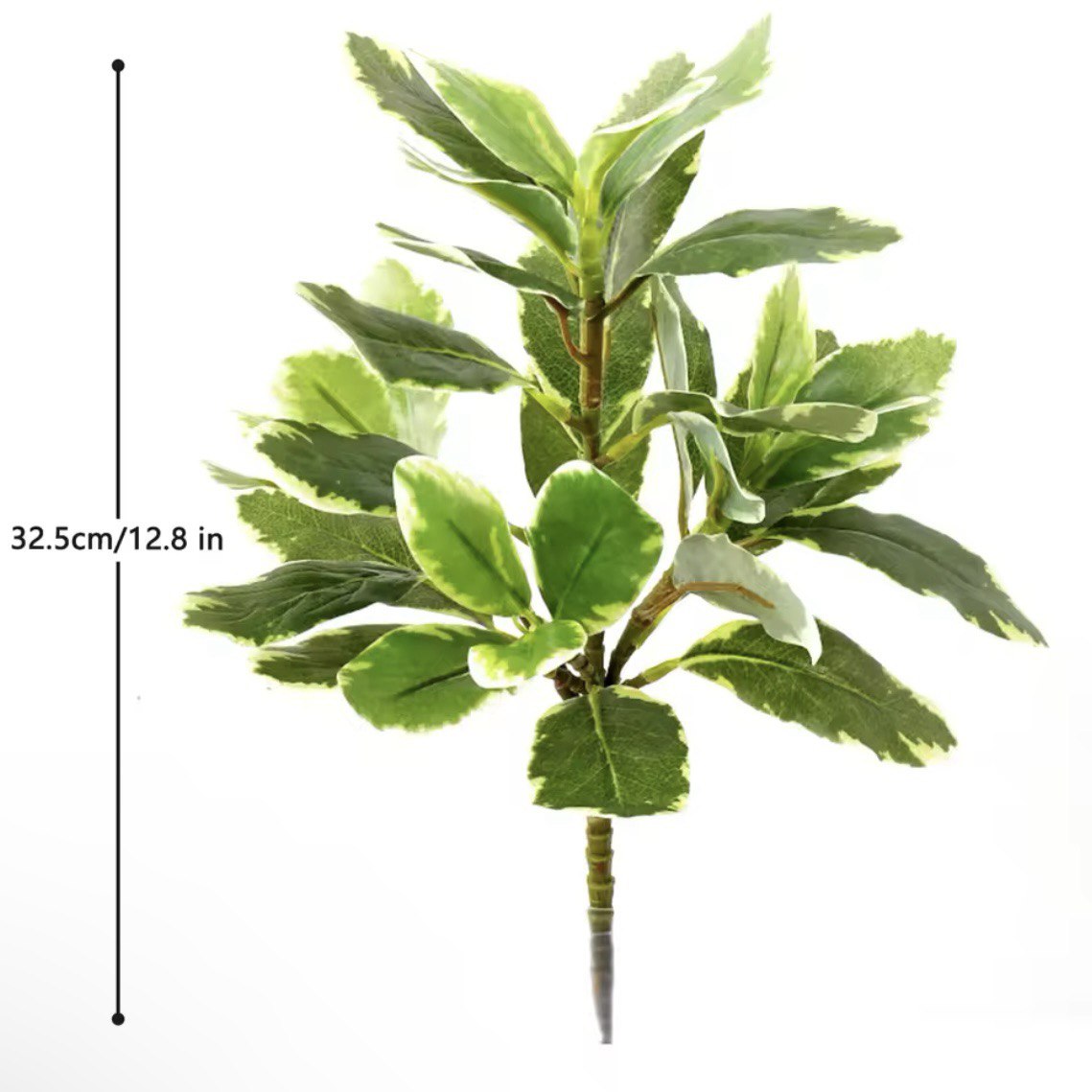 Artificial Ficus Plant Small Croton Plants Unpotted Fake Shrubs Plants Real Touch Faux Greenery outdoor Indoor