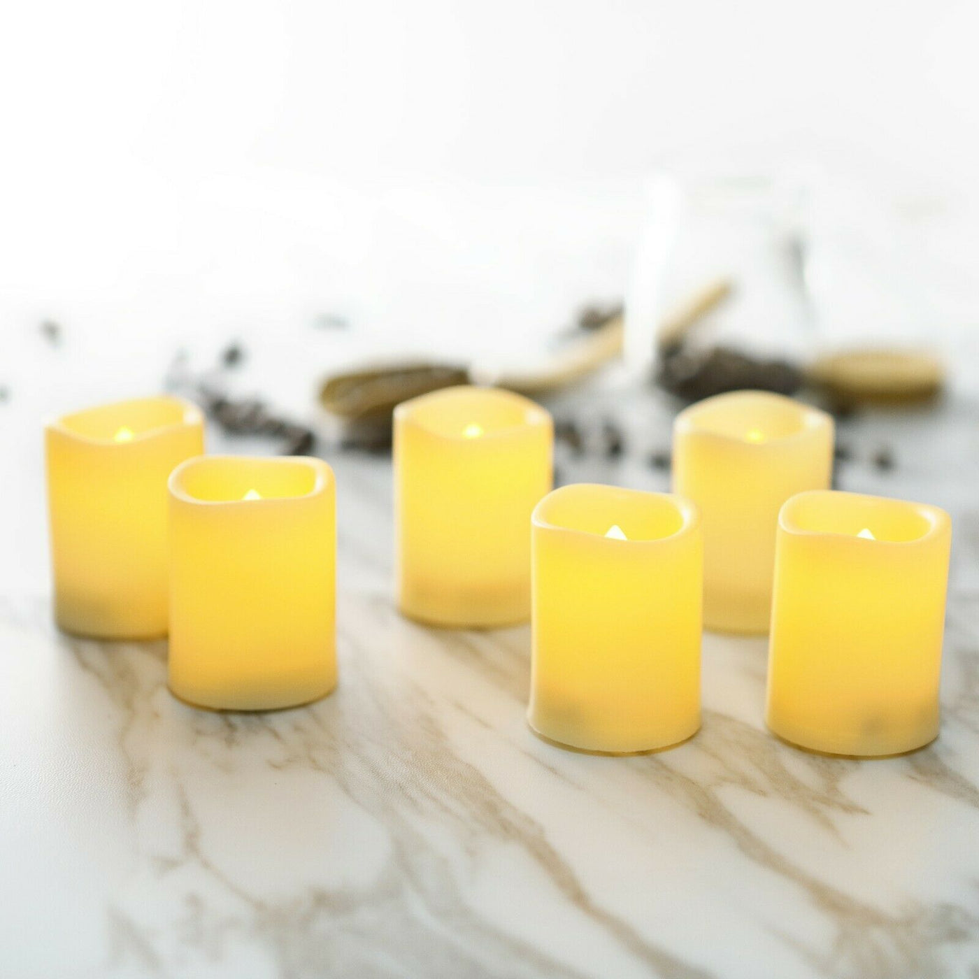 6PCS Flameless  LED Tea lights