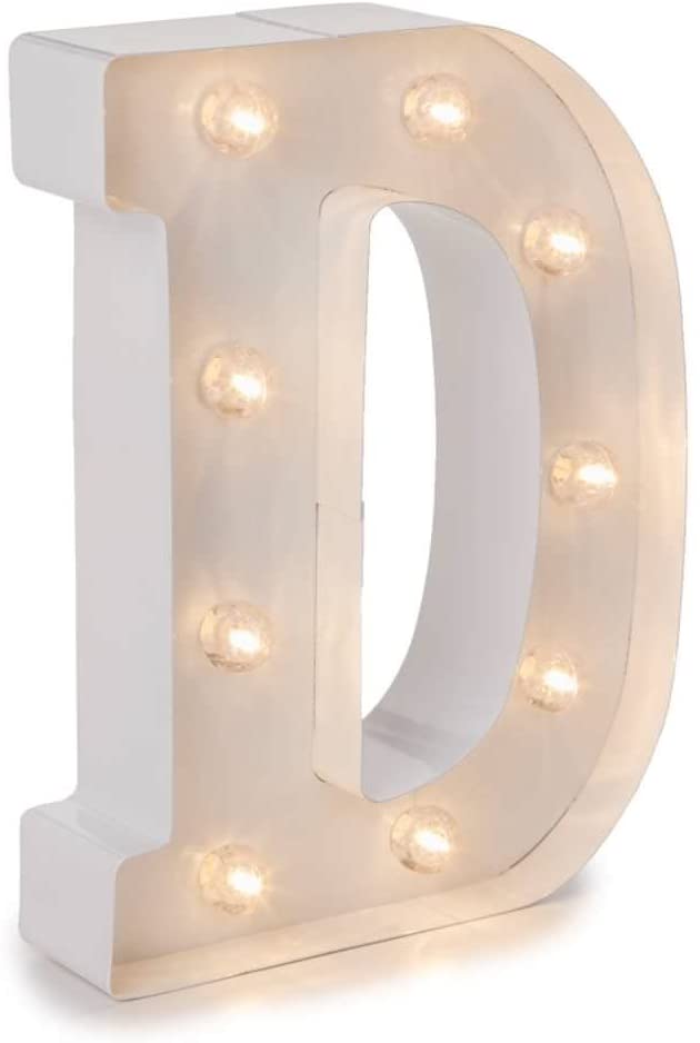 ALPHABET White Metal Marquee Letters 9.90” Tall