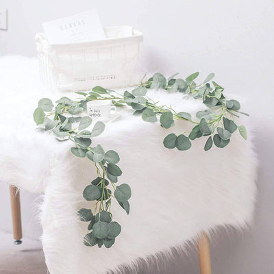 6FT 147Leaves Faux Eucalyptus Garland faux silk eucalyptus greenery wedding backdrop arch wall decor