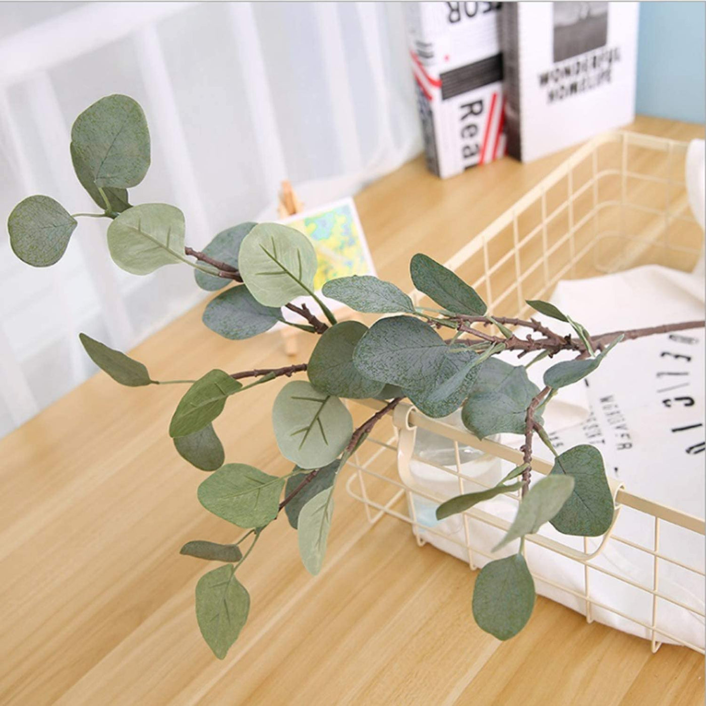 3pcs Artificial Eucalyptus Leaves Stems