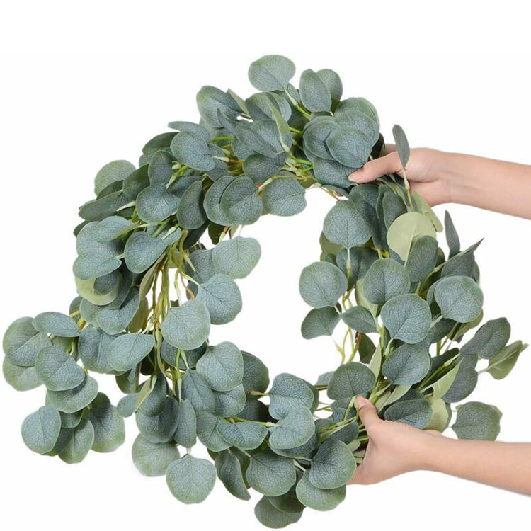 6FT 147Leaves Faux Eucalyptus Garland faux silk eucalyptus greenery wedding backdrop arch wall decor