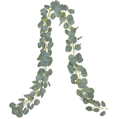 6FT 147Leaves Faux Eucalyptus Garland faux silk eucalyptus greenery wedding backdrop arch wall decor