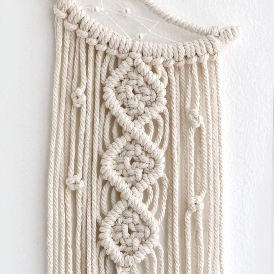 Macrame Moon Dream Catcher Woven Wall Hanging Tapestry Boho Chic Bohemian Handmade Decoration Kids Room Home Wedding