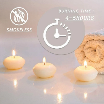 2" White Floating Candles Unscented