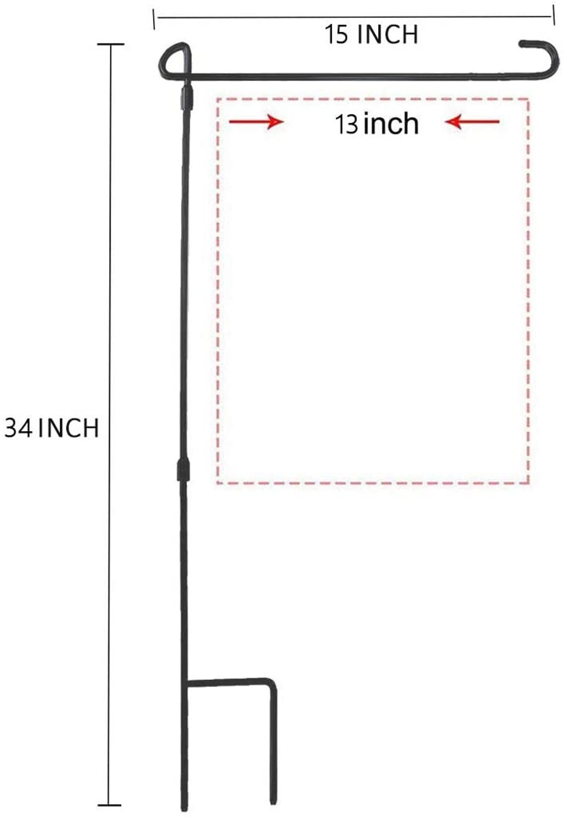 Garden Flag Stand Holder Pole Stopper Anti-Wind Clip USA Season Yard Home Easter Flags Decoration Fixed Storm Flagpoles Metal Flag Stands