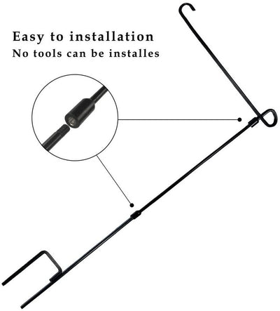 Garden Flag Stand Holder Pole Stopper Anti-Wind Clip USA Season Yard Home Easter Flags Decoration Fixed Storm Flagpoles Metal Flag Stands