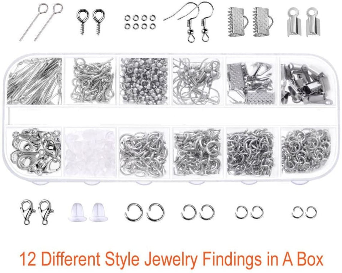 Jewelry Making Kit Pliers Tweezers Needle Jump Rings Jewelry Finding Sets Crafting Tool Repair Beading Supplies Jewelry Beginner Kit