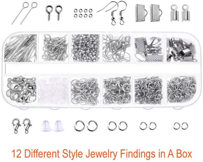 Jewelry Making Kit Pliers Tweezers Needle Jump Rings Jewelry Finding Sets Crafting Tool Repair Beading Supplies Jewelry Beginner Kit