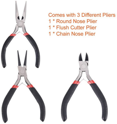 Jewelry Making Kit Pliers Tweezers Needle Jump Rings Jewelry Finding Sets Crafting Tool Repair Beading Supplies Jewelry Beginner Kit