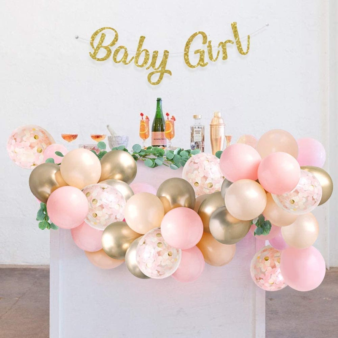 Baby Shower Pink Balloon Arch