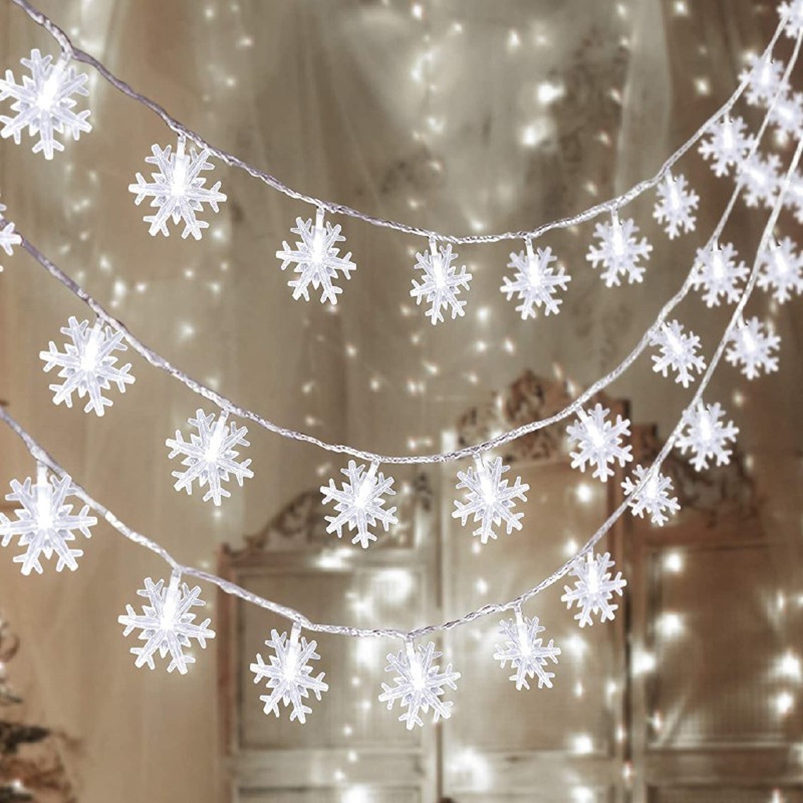 Snowflake String Lights