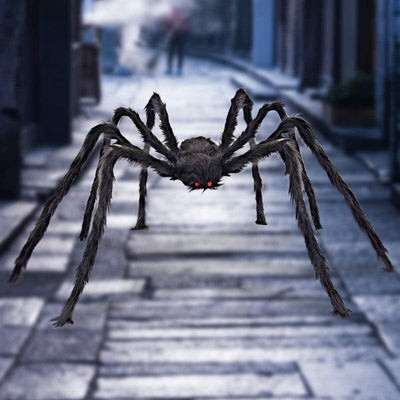 3ft Large Hairy Spider Black Halloween Party Props Medium Scary Spooky Creepy Spiders Fake Monster Yard Indoor Outdoor Decorations