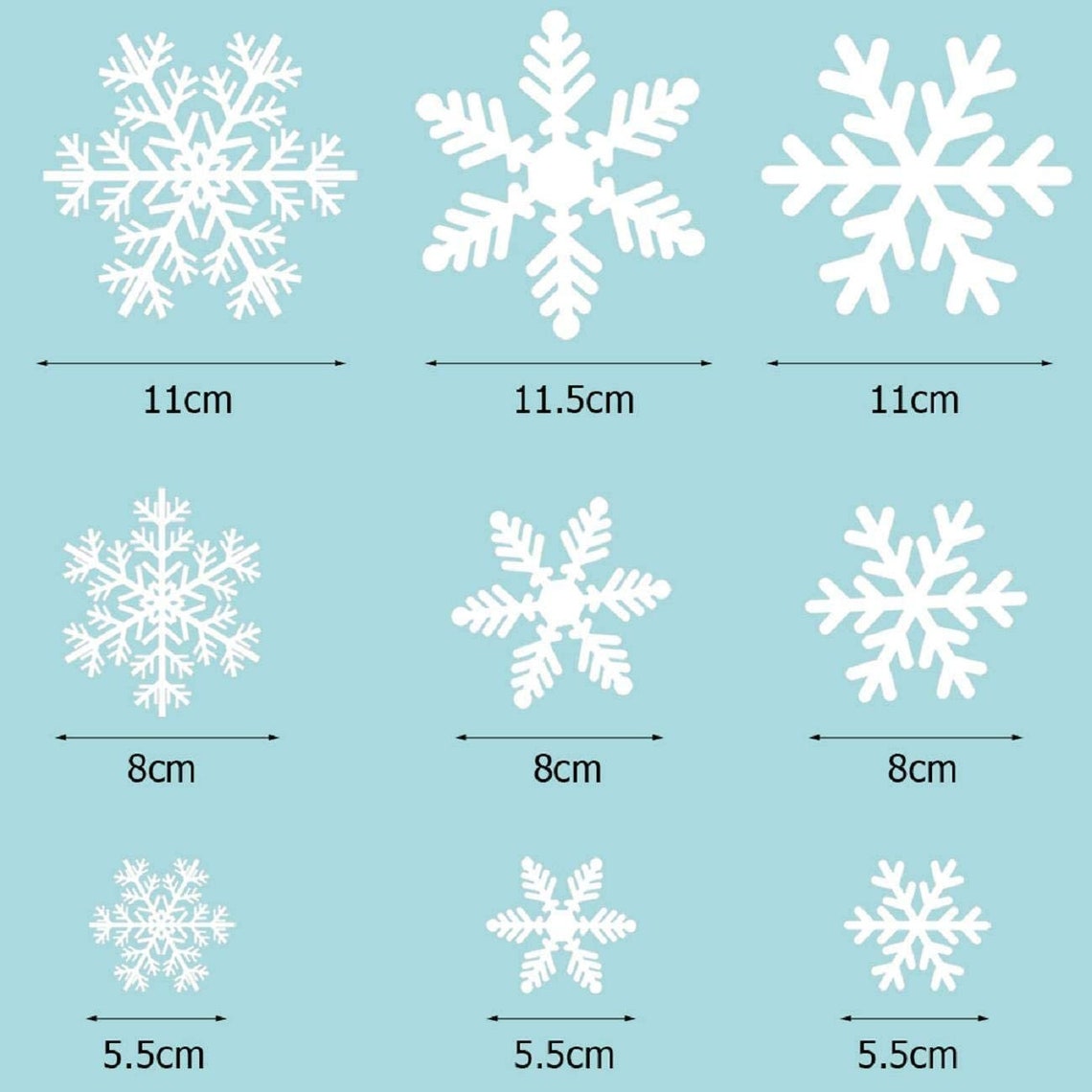 234 PCS Snowflake Window Stickers Clings Decor White Christmas Window Decals Winter Xmas New Year Decorations