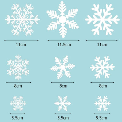 234 PCS Snowflake Window Stickers Clings Decor White Christmas Window Decals Winter Xmas New Year Decorations