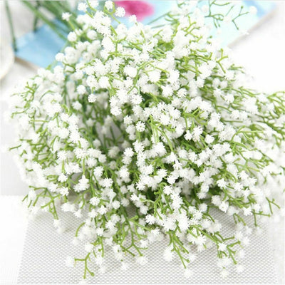 Artificial Baby Breath White Fake Gypsophila Stems Baby's Breath Flowers Party Decoration DIY Wedding Bouquet Home Decor