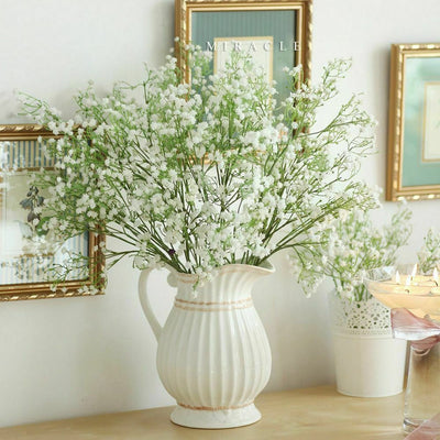 Artificial Baby Breath White Fake Gypsophila Stems Baby's Breath Flowers Party Decoration DIY Wedding Bouquet Home Decor