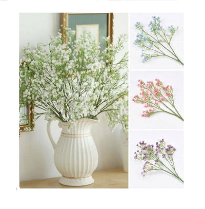 Artificial Baby Breath White Fake Gypsophila Stems Baby's Breath Flowers Party Decoration DIY Wedding Bouquet Home Decor