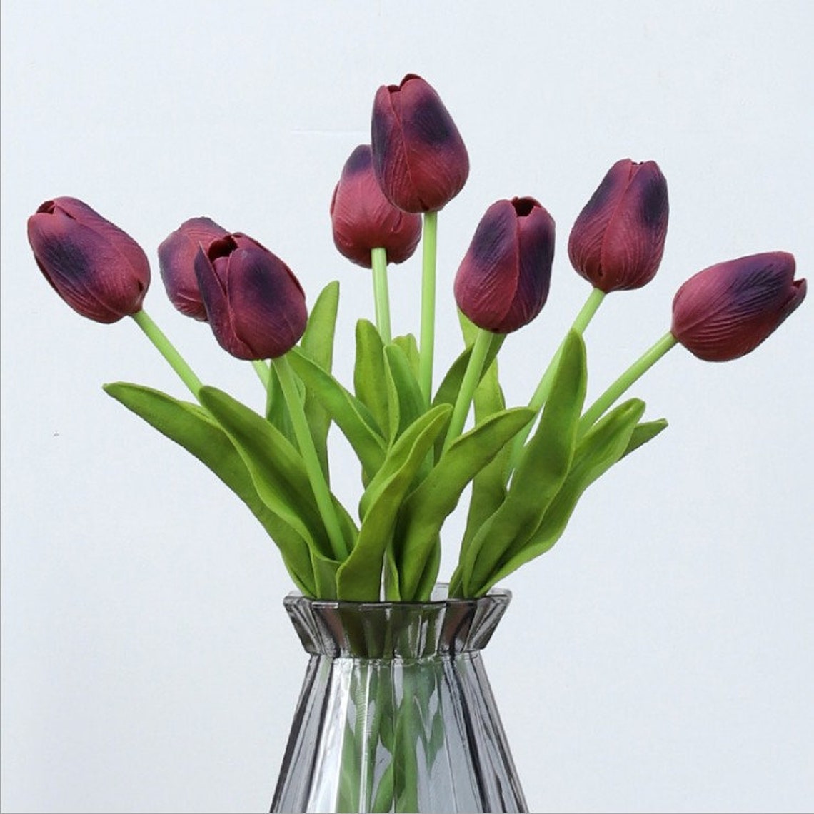 10Pcs Real Touch Tulips Fake Tulips Artificial Flowers Silk Flowers Faux Flowers for Home Decoration Wedding Bouquet DIY Wreath Floral Arrangement Table Décor