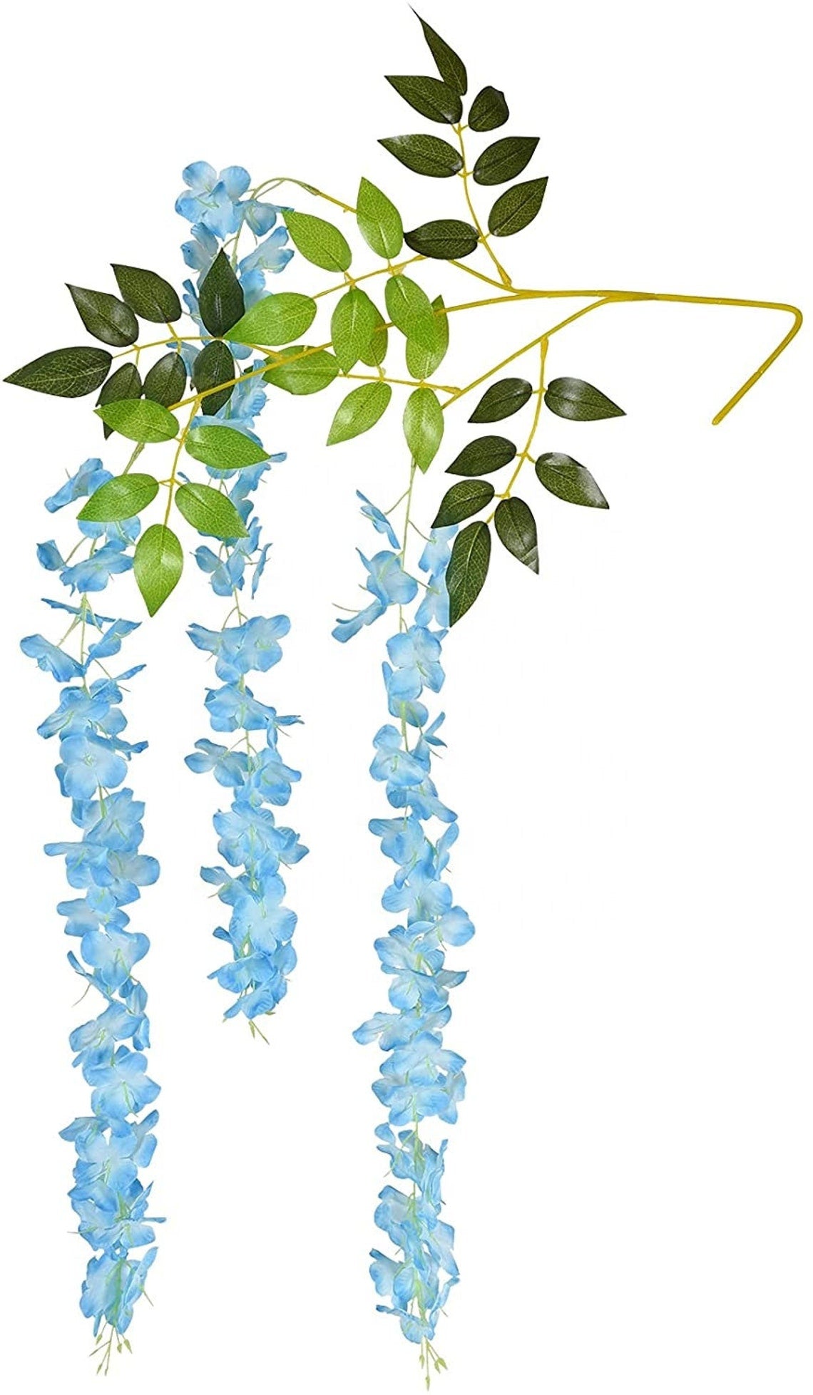 12x 3.6Ft Blue Artificial Wisteria Garland Artificial Flowers Fake Wisteria Vine Silk Flower Wedding Decorations Home Garden Party Decor