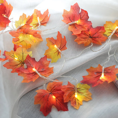 Fall Leaf String Lights 30 LED Thanksgiving Lighted Garland Halloween Party Decor Autumn Leaves Garland Thanksgiving Gift Fall Decor