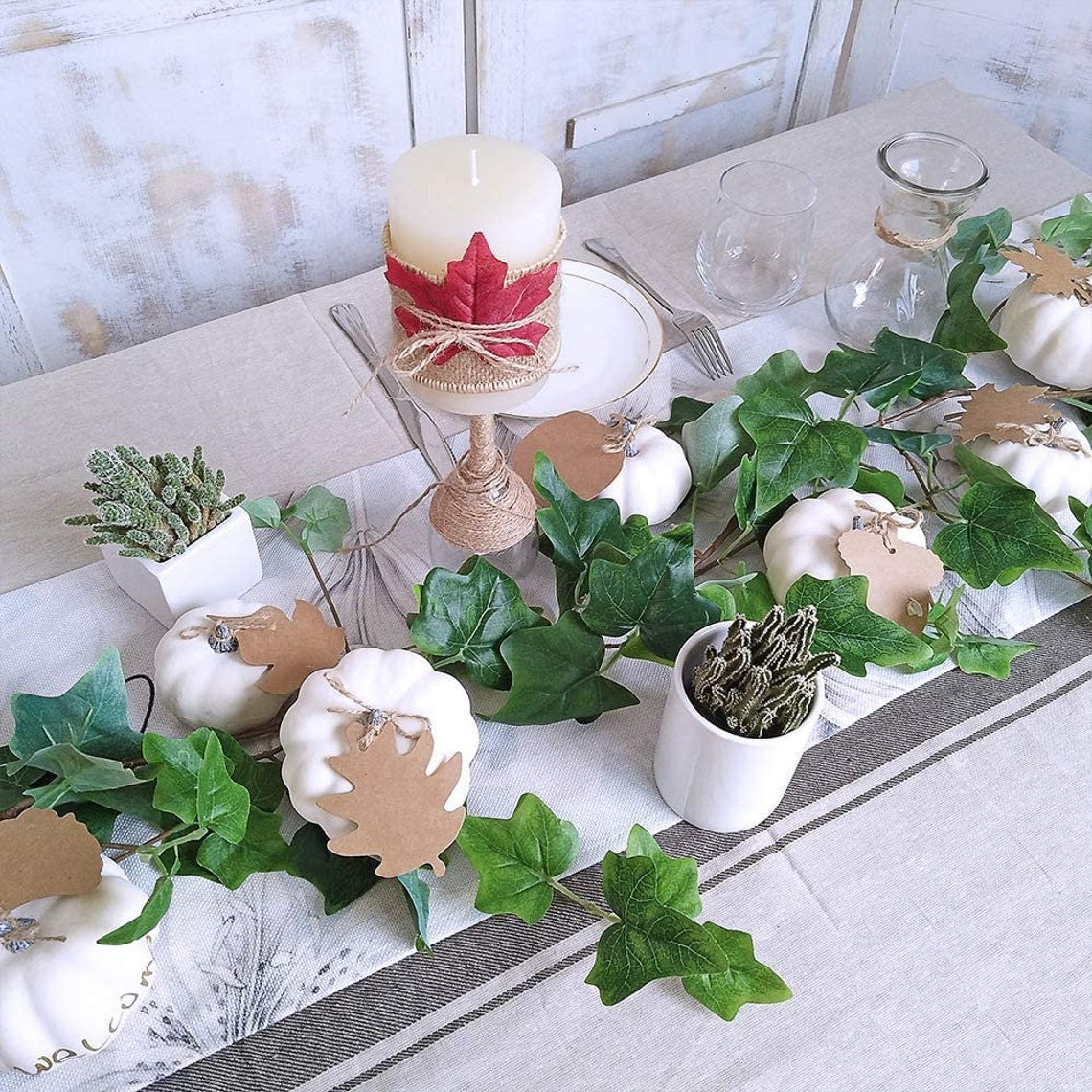 6/12 Pcs White Mini Pumpkins Artificial Small Pumpkin Decor Thanksgiving Autumn Harvest Fall Decorations Farmhouse Table Decor Halloween