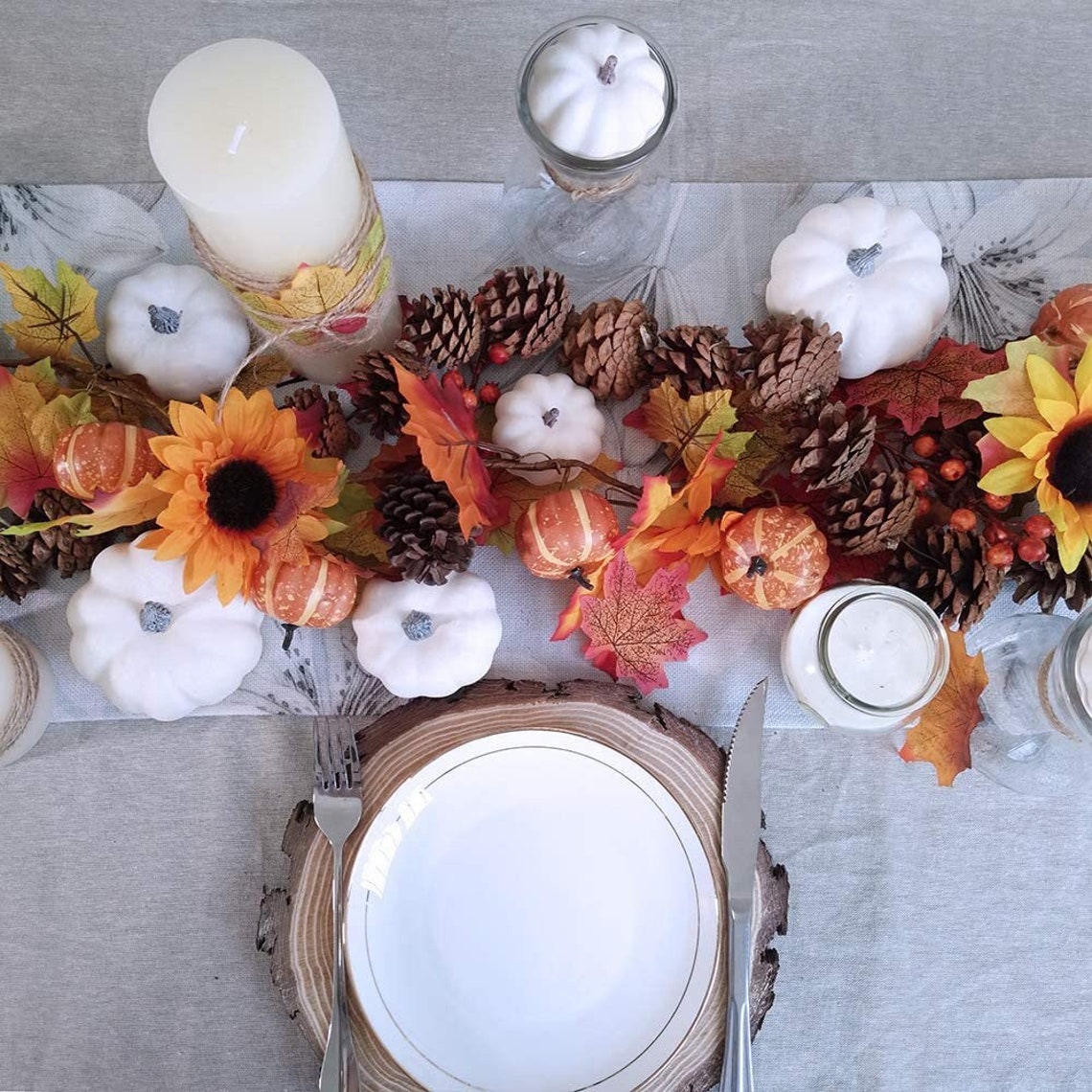 6/12 Pcs White Mini Pumpkins Artificial Small Pumpkin Decor Thanksgiving Autumn Harvest Fall Decorations Farmhouse Table Decor Halloween