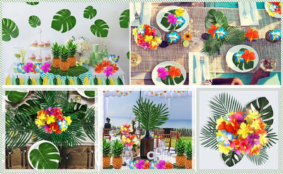 60pcs Artificial Tropical Palm Leaves