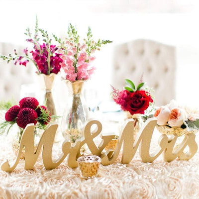 Golden Mr and Mrs Signs