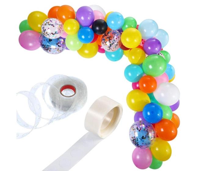 112pcs Rainbow Balloon Garland Kit Multicolor Colorful Balloon Arch Kids Birthday Party Decorations Baby Shower Carnival Circus Fiesta