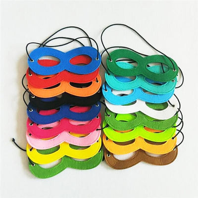 25Pcs Superhero Masks Colored for Kids Party Cosplay Dress Up Superhero Eye Masks for Christmas Birthday Party Halloween