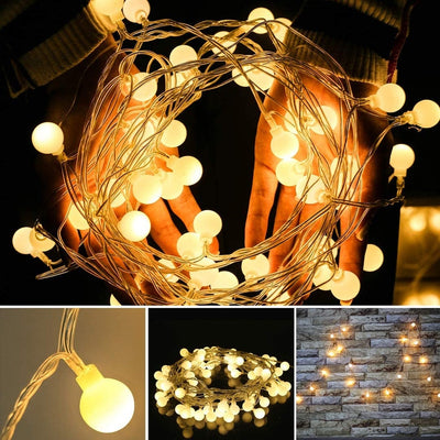 100LED Globe Ball String Lights Fairy Lights Plug in 8 Modes with Remote Indoor Outdoor Decor Party Wedding Xmas Tree