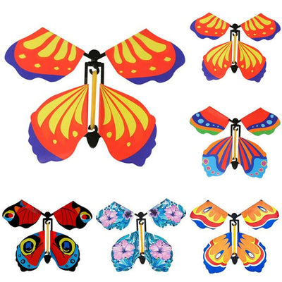 10 pcs Flying Butterfly Magic Fairy Butterfly Toy Wind-up Butterflies Birthday Surprise Party Gift