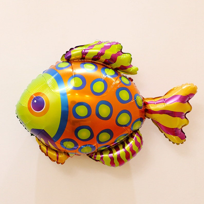 Large Foil Animal Fish Balloons Marine Party Decorations Under The Sea Party Supplies Ocean Theme Mermaid Birthday Decor Fish Mylar Balloon