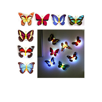 12Pcs 3D LED Butterfly Wall Decals DIY Night Light Removable Mural Stickers Kids Room Nursery Bedroom Decor Home Decoration